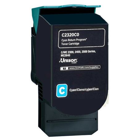 Original Lexmark C242XC0 Toner-Kit cyan extra High-Capacity return program, 3.500 Seiten
