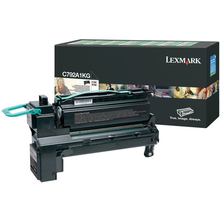Original Lexmark C792A1KG Tonerkartusche schwarz return program, 6.000 Seiten