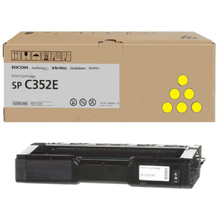 Original Ricoh 407386 / TYPE SP 352 E Toner-Kit gelb, 6.000 Seiten