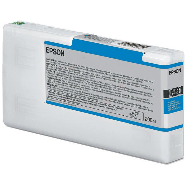 Original Epson C13T653200 / T6532 Tintenpatrone cyan, Inhalt 200 ml