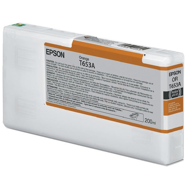 Original Epson C13T653A00 / T653A Tintenpatrone orange, Inhalt 200 ml