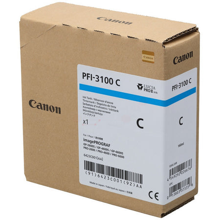 Original Canon 6423C001 / PFI-3100 C Tintenpatrone cyan, Inhalt 160 ml