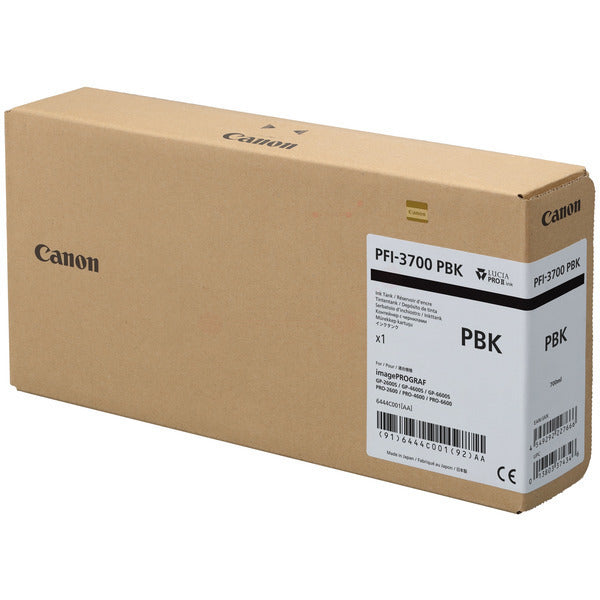 Original Canon 6444C001 / PFI-3700 PBK Tintenpatrone schwarz foto, Inhalt 700 ml