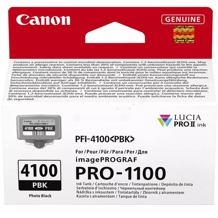 Original Canon 6777C001 / PFI-4100 PBK Tintenpatrone schwarz hell, Inhalt 80 ml
