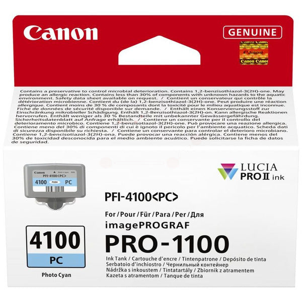 Original Canon 6781C001 / PFI-4100 PC Tintenpatrone cyan hell, Inhalt 80 ml