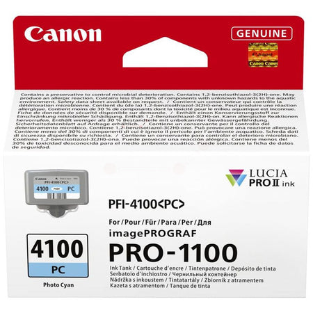 Original Canon 6781C001 / PFI-4100 PC Tintenpatrone cyan hell, Inhalt 80 ml