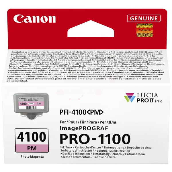 Original Canon 6782C001 / PFI-4100 PM Tintenpatrone magenta hell, Inhalt 80 ml