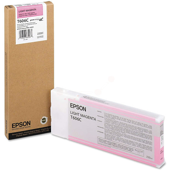 Original Epson C13T606C00 / T606C Tintenpatrone magenta hell, Inhalt 220 ml