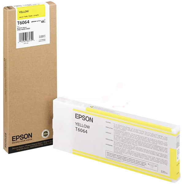 Original Epson C13T606400 / T6064 Tintenpatrone gelb, Inhalt 220 ml