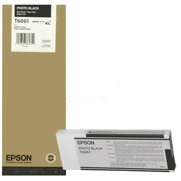 Original Epson C13T606100 / T6061 Tintenpatrone schwarz foto, Inhalt 220 ml