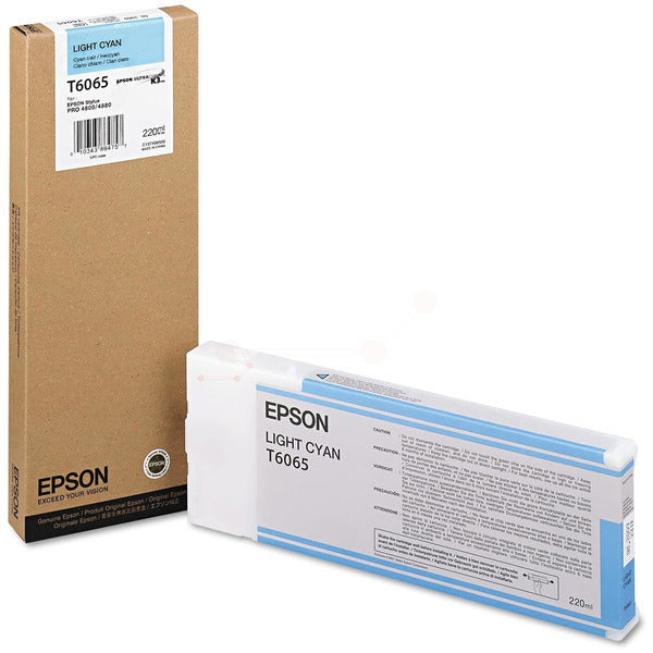 Original Epson C13T606500 / T6065 Tintenpatrone cyan hell, Inhalt 220 ml