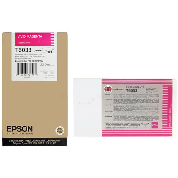 Original Epson C13T603300 / T6033 Tintenpatrone magenta, Inhalt 220 ml