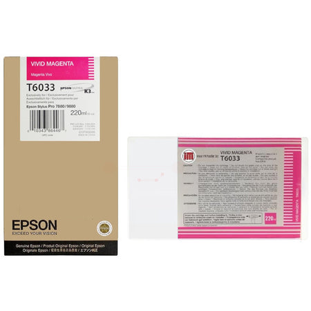Original Epson C13T603300 / T6033 Tintenpatrone magenta, Inhalt 220 ml