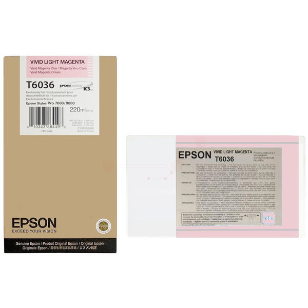 Original Epson C13T603600 / T6036 Tintenpatrone magenta hell, Inhalt 220 ml