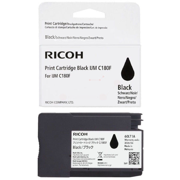 Original Ricoh 408517 Tintenpatrone schwarz, 2.000 Seiten