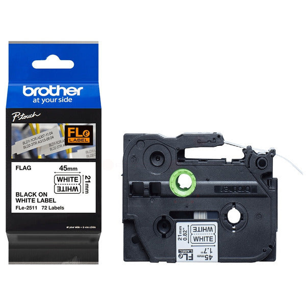 Original Brother FLE-2511 DirectLabel Label weiss 45mm x 21mm, Inhalt VE=72