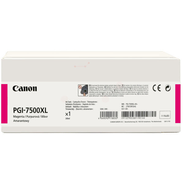 Original Canon 2792C001 / PGI-7500 M Druckkopfpatrone magenta, 16.500 Seiten