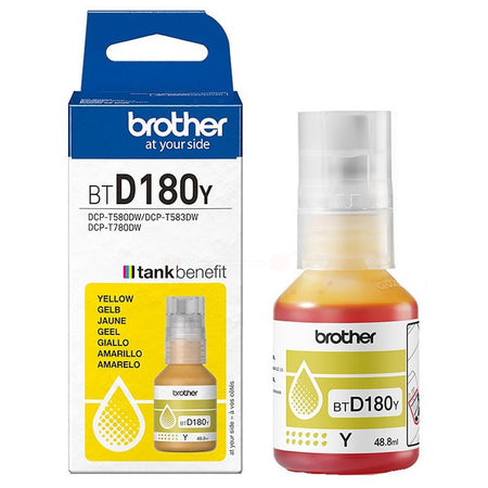 Original Brother BT-D180Y Tintenflasche gelb, 5.000 Seiten, Inhalt 48,8 ml