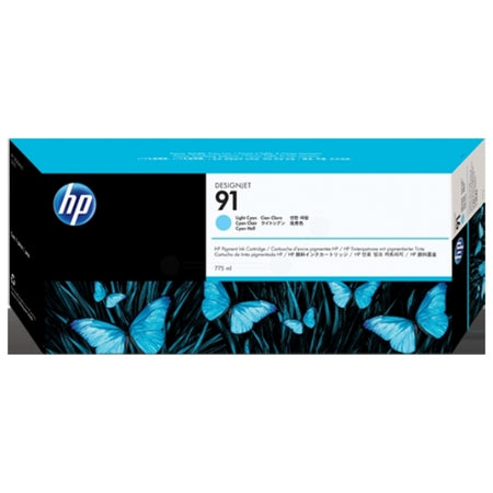 Original HP C9470A / 91 Tintenpatrone cyan hell, Inhalt 775 ml