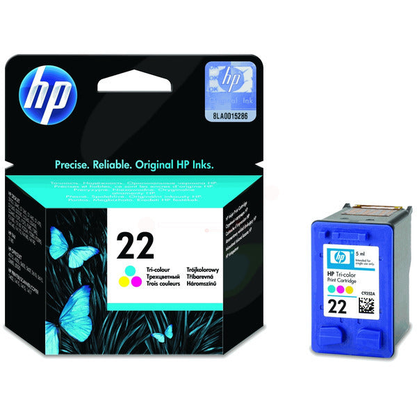 Original HP C9352AE / 22 Druckkopfpatrone color, 165 Seiten, Inhalt 5 ml