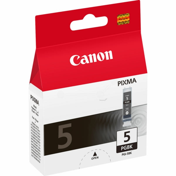 Original Canon 0628B001 / PGI-5 BK Tintenpatrone schwarz pigmentiert, 505 Seiten, Inhalt 26 ml