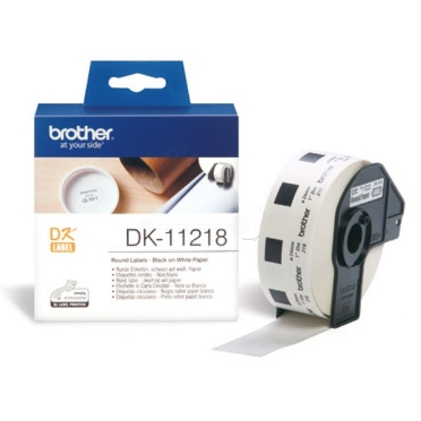 Original Brother DK-11218 DirectLabel Etiketten rund 24mm, Inhalt 1000