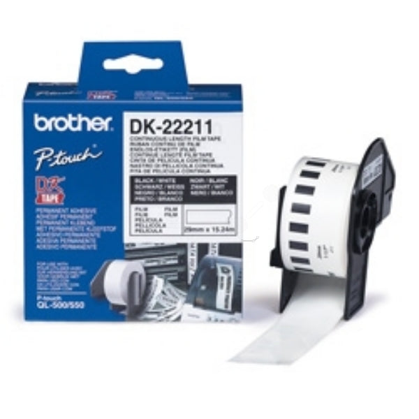 Original Brother DK-22211 DirectLabel Etiketten weiss Film 29mm x 15,24m