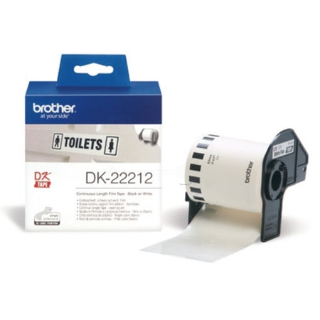 Original Brother DK-22212 DirectLabel Etiketten weiss Film 62mm x 15,24m
