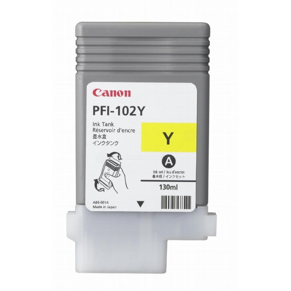 Original Canon 0898B001 / PFI-102 Y Tintenpatrone gelb, Inhalt 130 ml