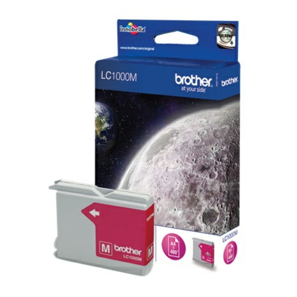 Original Brother LC-1000M Tintenpatrone magenta, 400 Seiten, Inhalt 6,5 ml