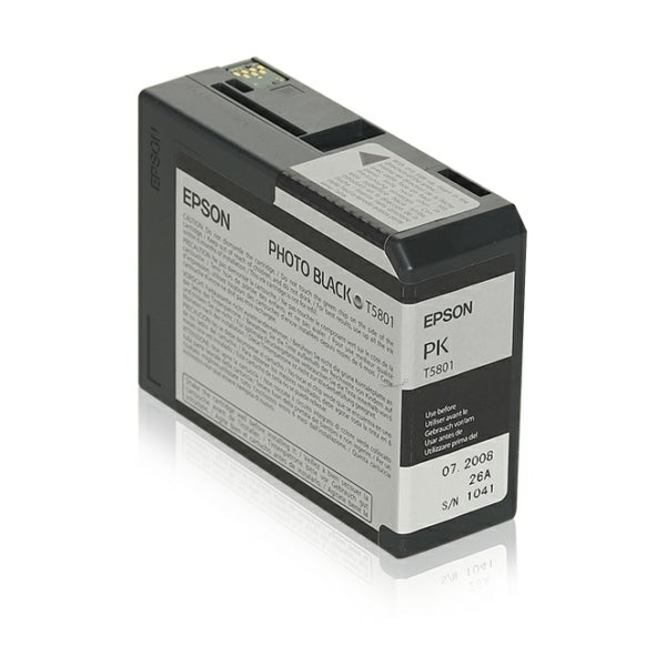 Original Epson C13T580100 / T5801 Tintenpatrone schwarz foto, Inhalt 80 ml