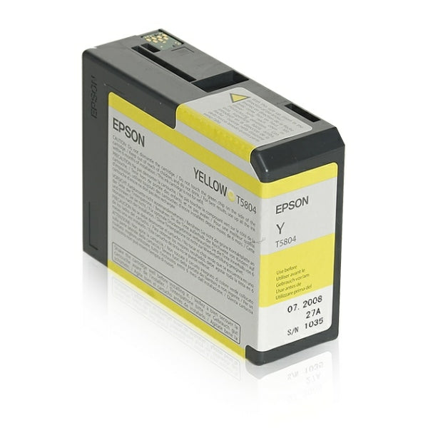 Original Epson C13T580400 / T5804 Tintenpatrone gelb, Inhalt 80 ml