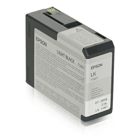Original Epson C13T580700 / T5807 Tintenpatrone schwarz hell, Inhalt 80 ml