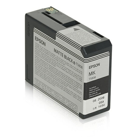 Original Epson C13T580800 / T5808 Tintenpatrone schwarz matt, Inhalt 80 ml