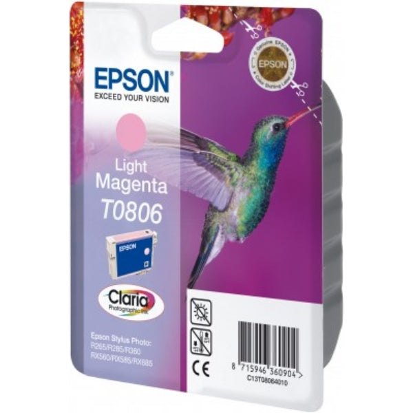 Original Epson C13T08064011 / T0806 Tintenpatrone magenta hell, 520 Seiten, Inhalt 7,4 ml
