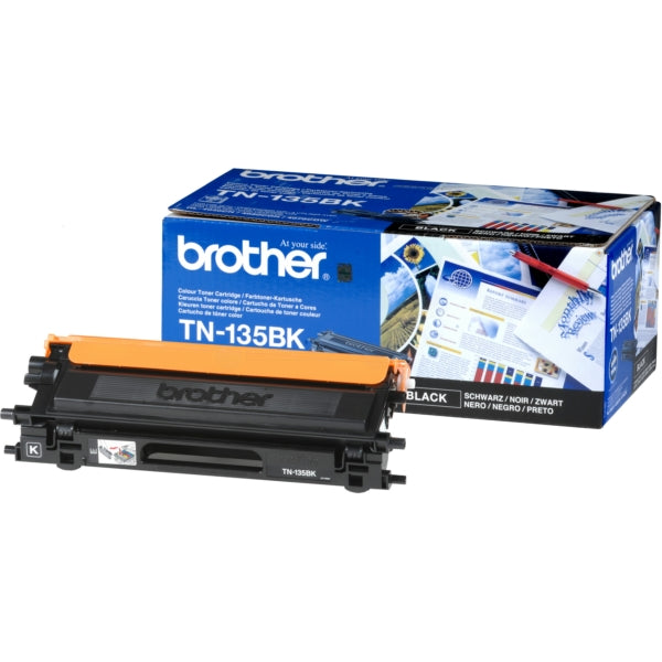 Original Brother TN-135BK Toner schwarz High-Capacity, 5.000 Seiten