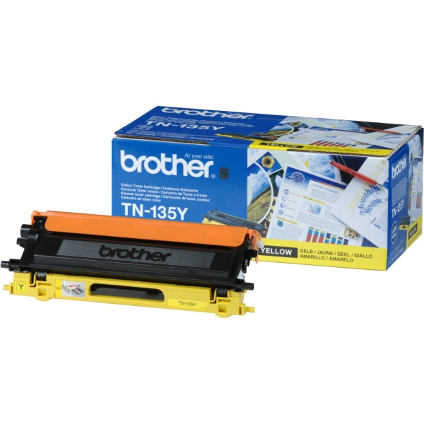 Original Brother TN-135Y Toner gelb High-Capacity, 4.000 Seiten