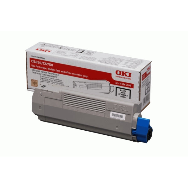 Original OKI 43865708 Toner schwarz, 8.000 Seiten