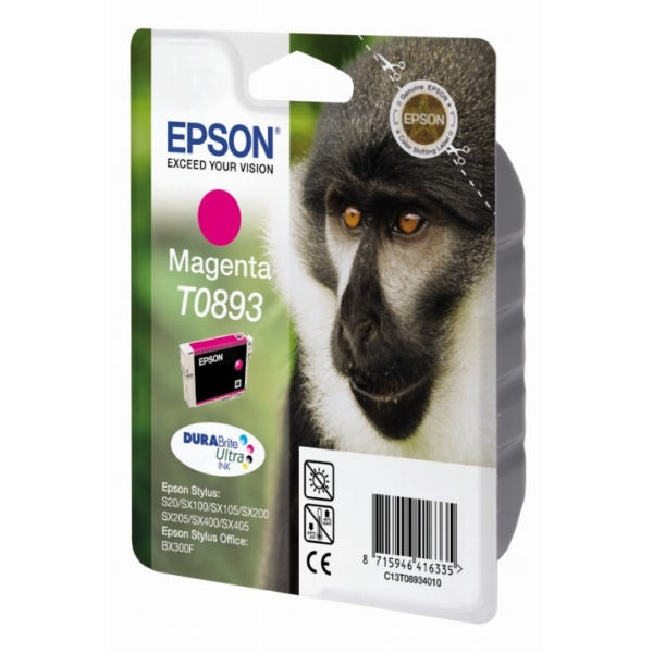 Original Epson C13T08934011 / T0893 Tintenpatrone magenta, 135 Seiten, Inhalt 3,5 ml