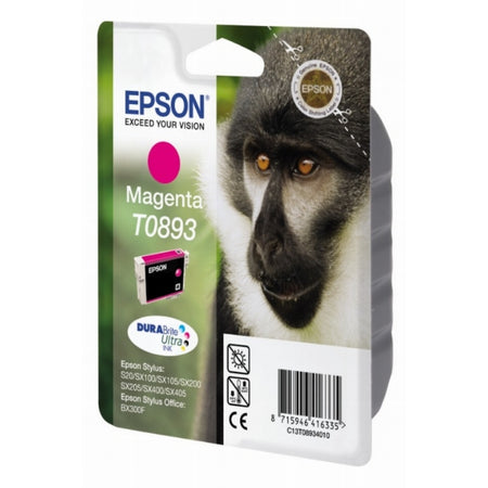 Original Epson C13T08934011 / T0893 Tintenpatrone magenta, 135 Seiten, Inhalt 3,5 ml