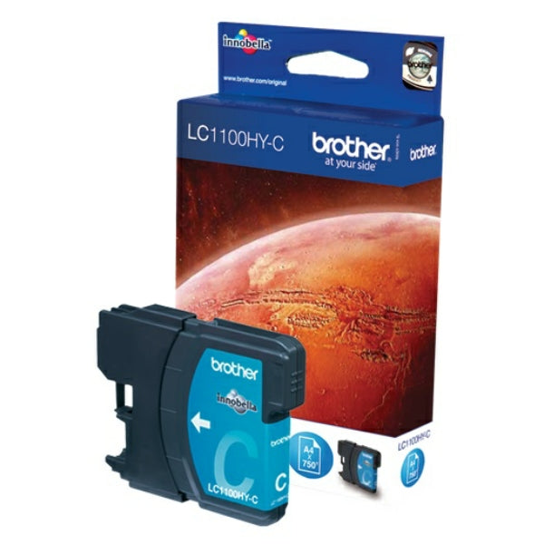 Original Brother LC-1100HYC Tintenpatrone cyan High-Capacity, 750 Seiten, Inhalt 10,1 ml