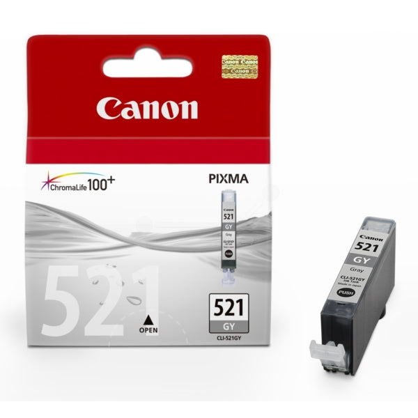 Original Canon 2937B001 / CLI-521 GY Tintenpatrone grau, 1.370 Seiten, Inhalt 9 ml