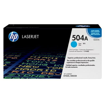 Original HP CE251A / 504A Tonerkartusche cyan, 7.000 Seiten