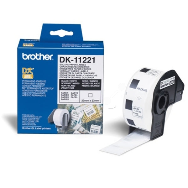 Original Brother DK-11221 DirectLabel Etiketten 23mm x 23mm, Inhalt 1000