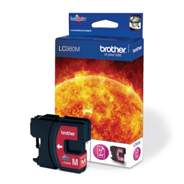 Original Brother LC-980M Tintenpatrone magenta, 260 Seiten, Inhalt 5,5 ml