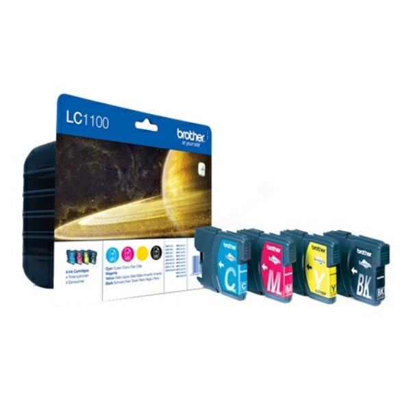 Original Brother LC-1100VALBPDR Tintenpatrone MultiPack Bk,C,M,Y Blister Acustic Magnetic, Inhalt 9.5ml + 3x7.5ml, 450pg + 3x325pg