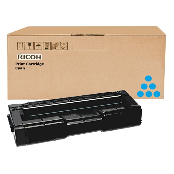 Original Ricoh 406480 / SPC 310 HE Toner cyan High-Capacity, 6.000 Seiten