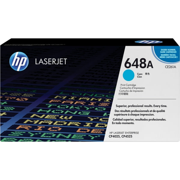 Original HP CE261A / 648A Tonerkartusche cyan, 11.000 Seiten