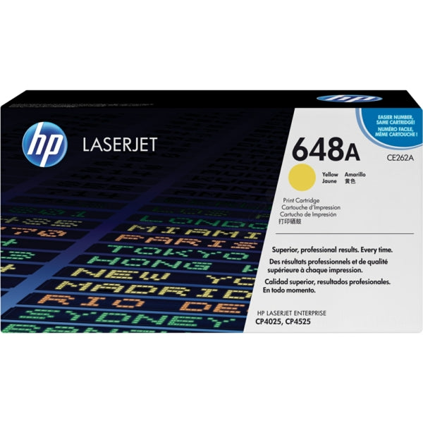 Original HP CE262A / 648A Tonerkartusche gelb, 11.000 Seiten