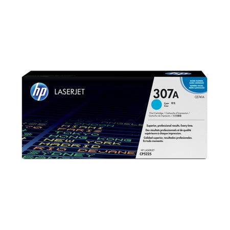 Original HP CE741A / 307A Tonerkartusche cyan, 7.300 Seiten